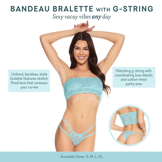 Bandeau Bralette w/g string